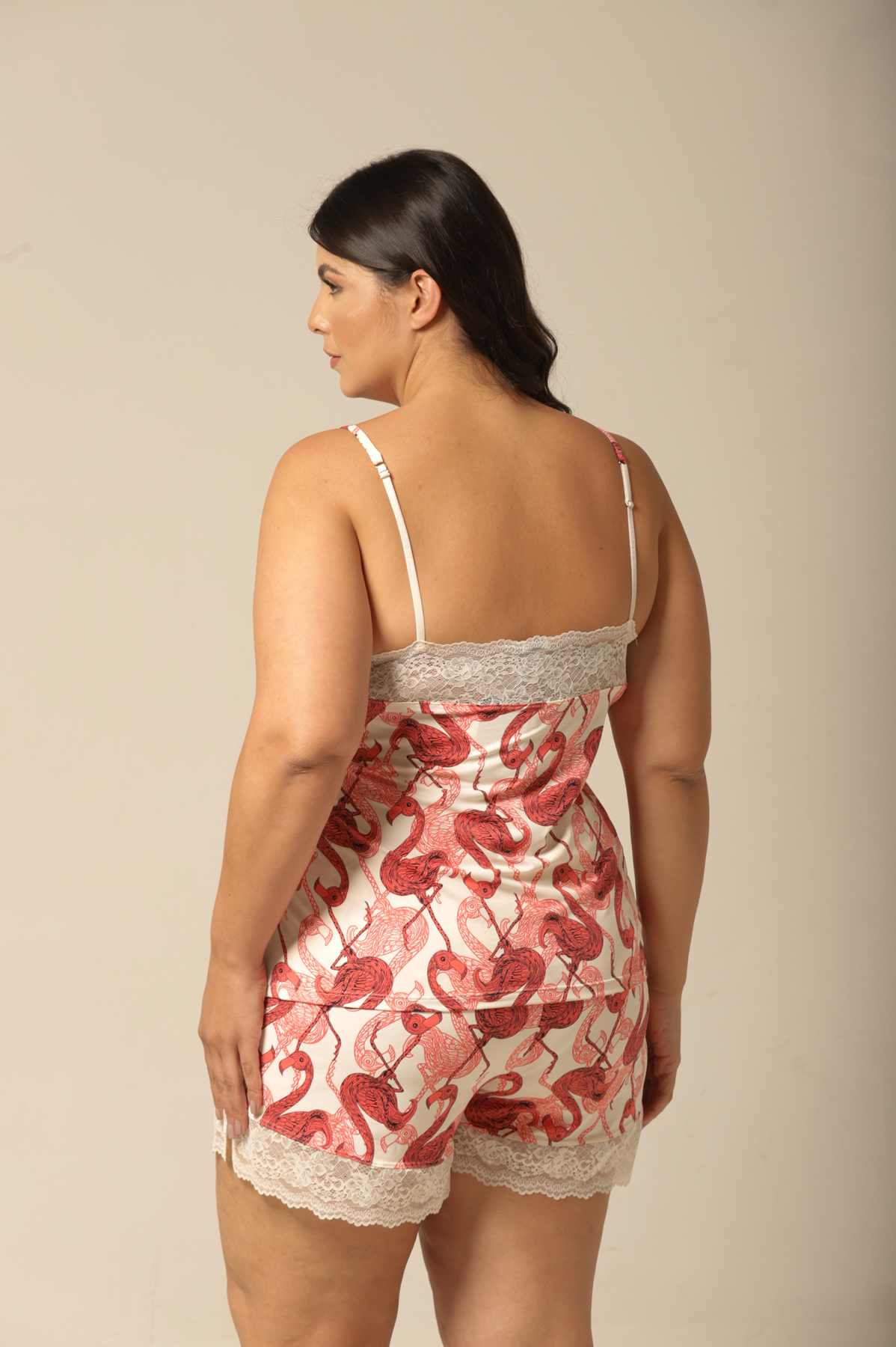 Conjunto Short Doll Alça - Fluity Flamingo - Col. Sol e Brisa - Imagem 5