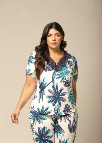 Alternative view of Conjunto Pijama M.Curta - Fluity Floral - Col. Encanto Tropical