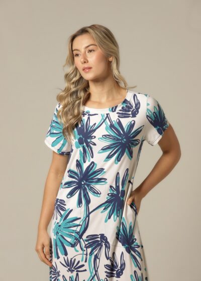 Alternative view of Kaftan Manga - Fluity Floral - Col. Encanto Tropical