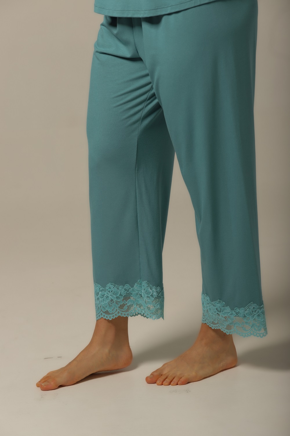 Conjunto Pijama Capri - Visco Turquesa - Col. Céu Aberto - Imagem 5