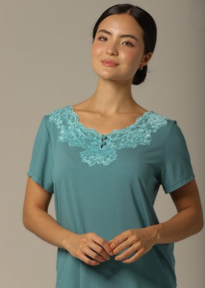 Alternative view of Conjunto Short M.Curta - Visco Turquesa - Col. Céu Aberto