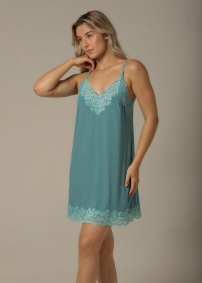 Camisola Curta - Visco Turquesa - Col. Céu Aberto