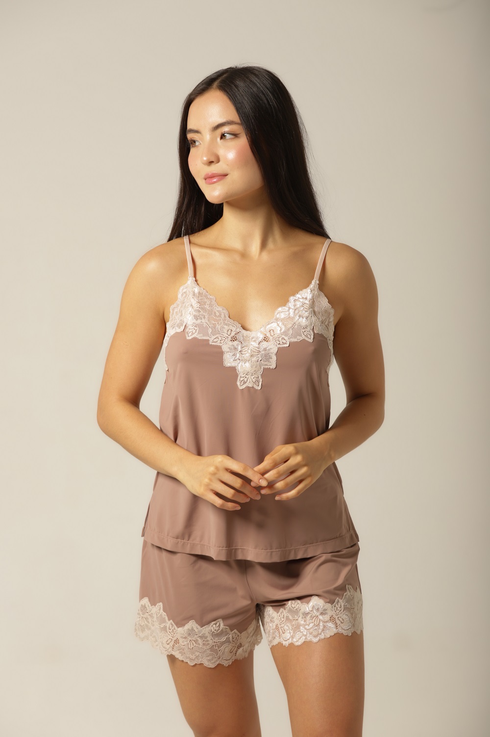 Conjunto Short Doll Alça - Fluity Avelã - Col. Luz na Pele - Imagem 4