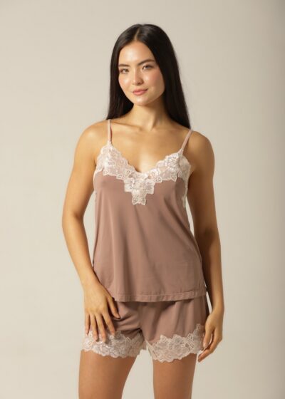 Alternative view of Conjunto Short Doll Alça - Fluity Avelã - Col. Luz na Pele