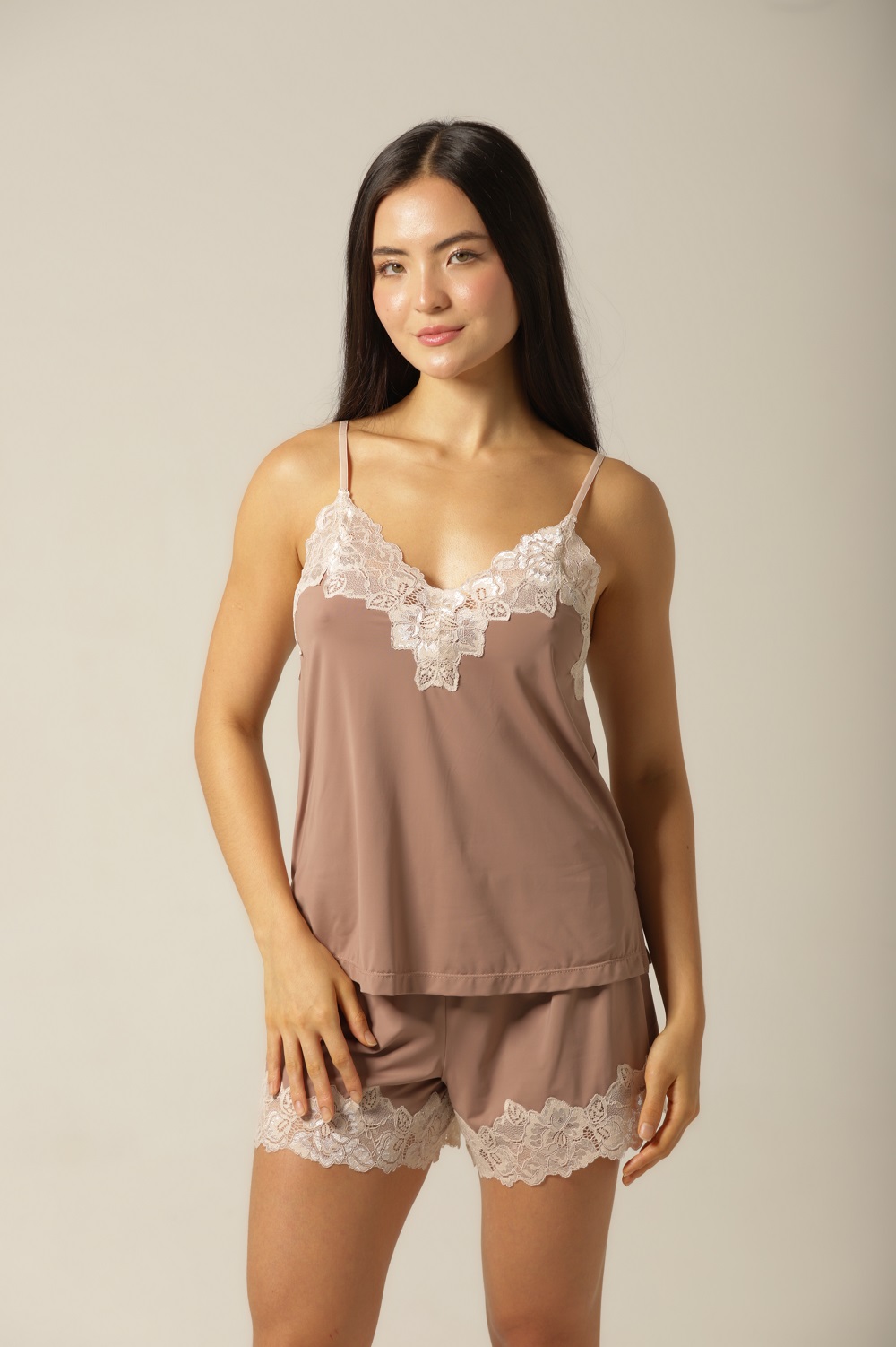 Conjunto Short Doll Alça - Fluity Avelã - Col. Luz na Pele - Imagem 2