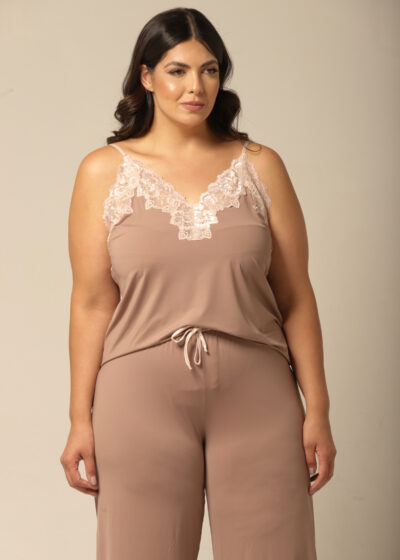 Alternative view of Conjunto Pijama Alça - Fluity Avelã - Col. Luz na Pele