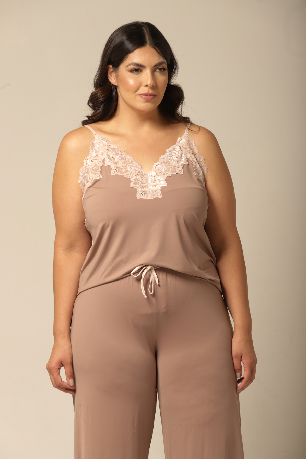 Conjunto Pijama Alça - Fluity Avelã - Col. Luz na Pele - Imagem 2