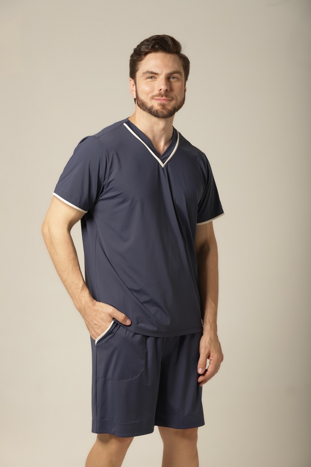 Conjunto Masculino Bermuda - Fluity Marinho - Col. Dias de Veraneio - Imagem 2