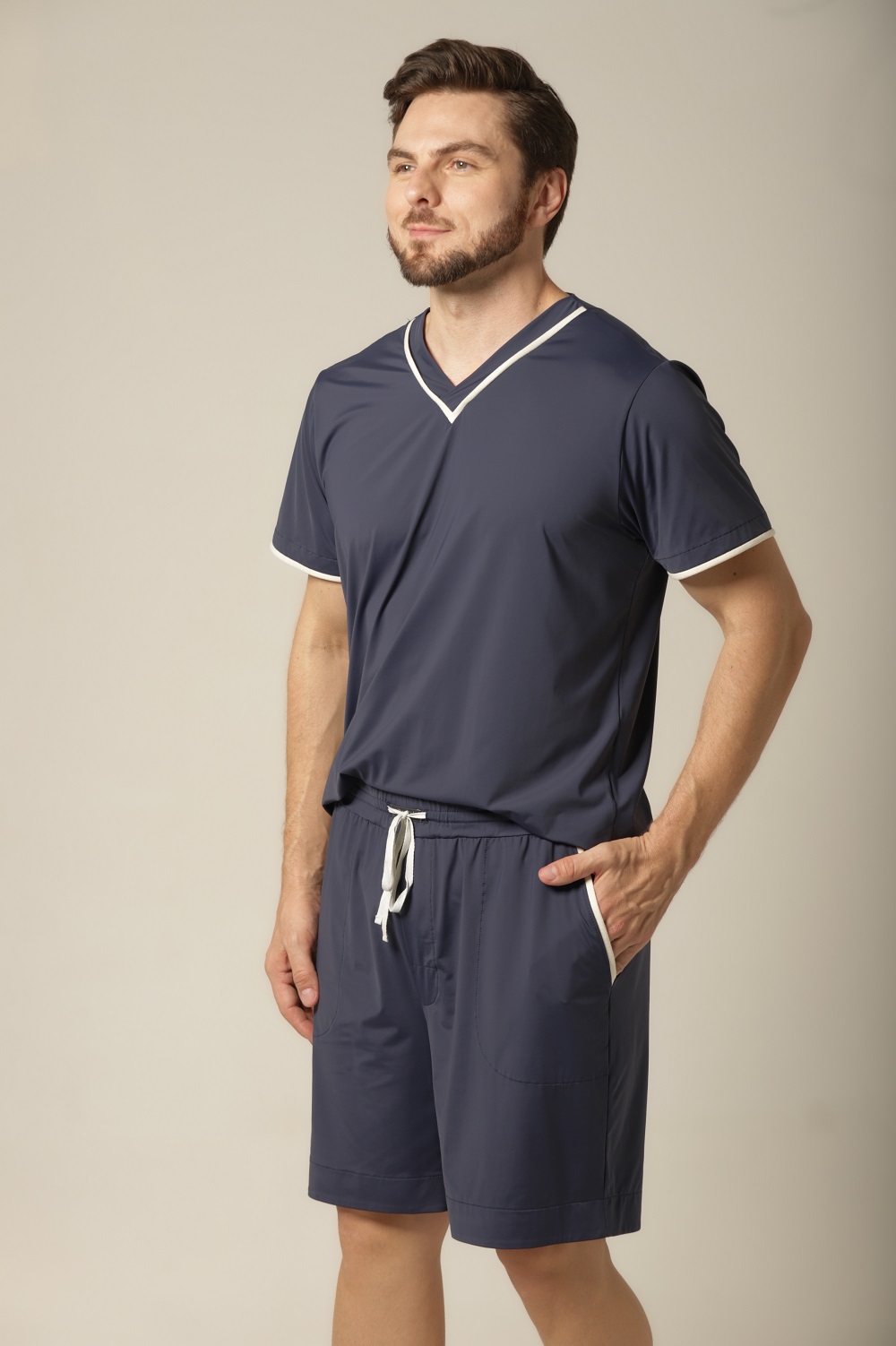 Conjunto Masculino Bermuda - Fluity Marinho - Col. Dias de Veraneio - Imagem 3