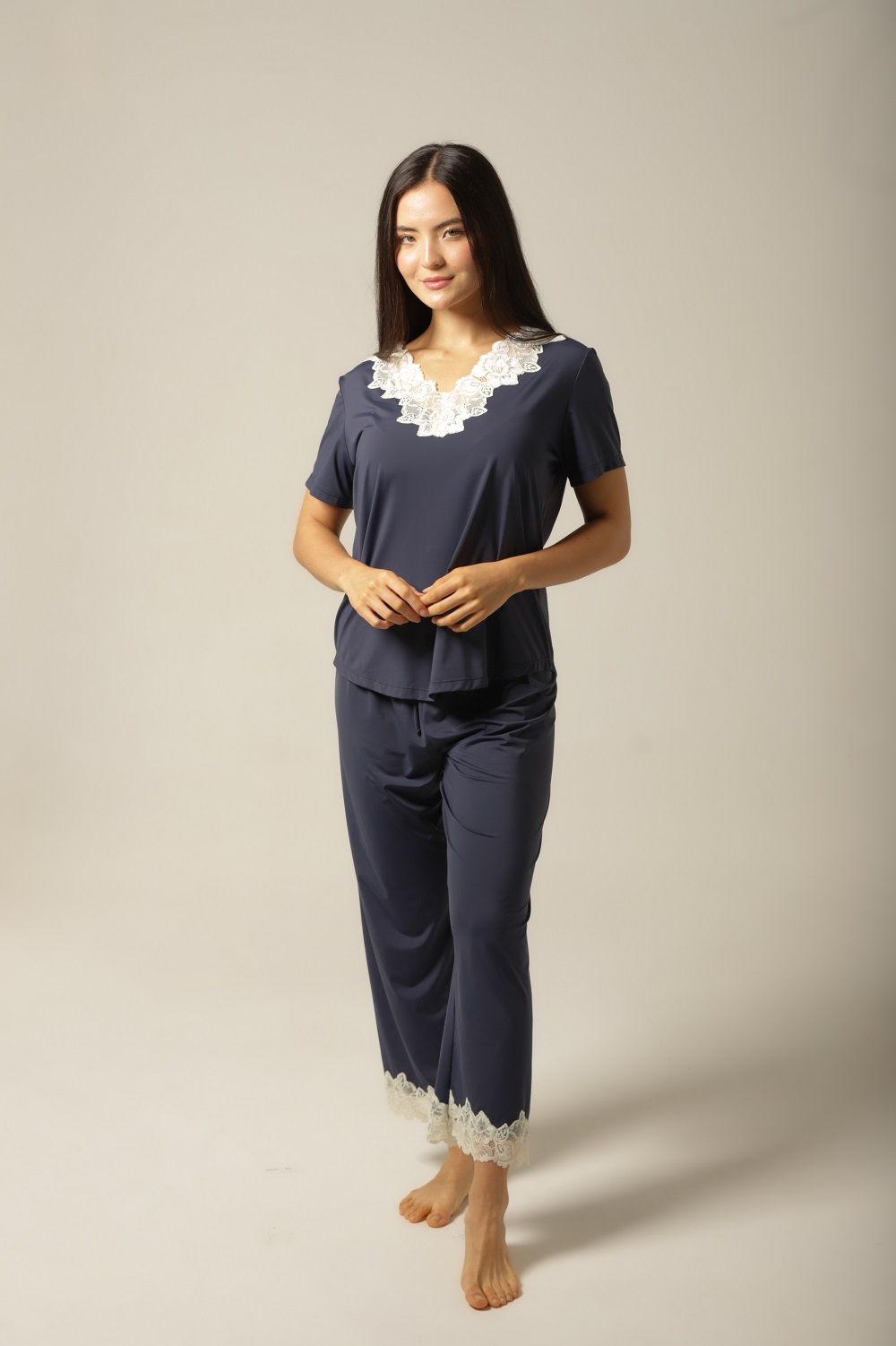 Conjunto Pijama Capri - Fluity Marinho - Col. Dias de Veraneio - Imagem 2