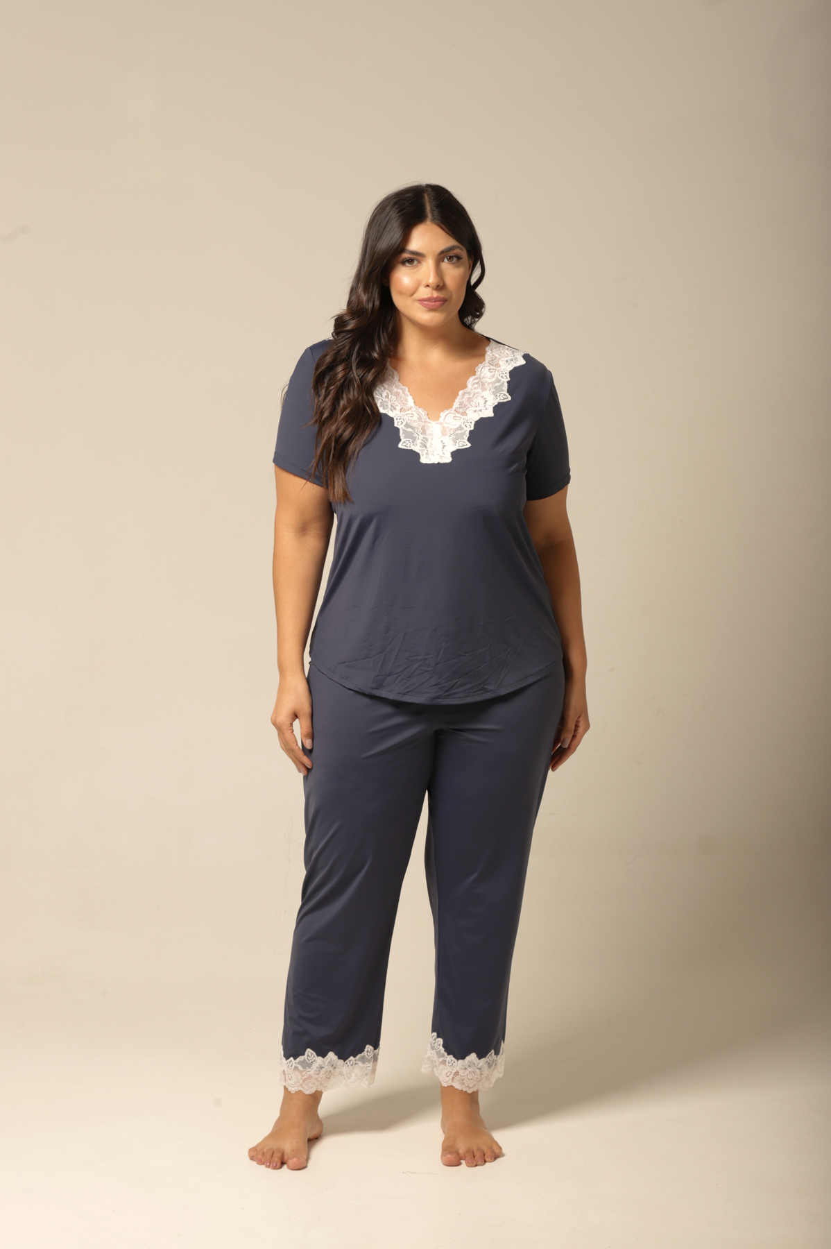 Conjunto Pijama Capri - Fluity Marinho - Col. Dias de Veraneio - Imagem 3