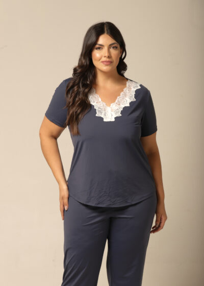 Conjunto Pijama Capri - Fluity Marinho - Col. Dias de Veraneio