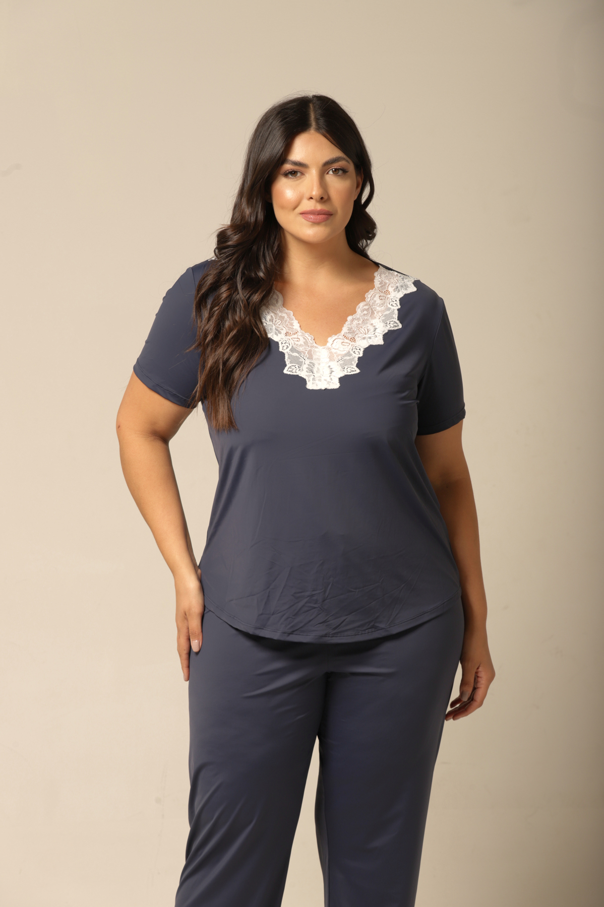 Conjunto Pijama Capri - Fluity Marinho - Col. Dias de Veraneio