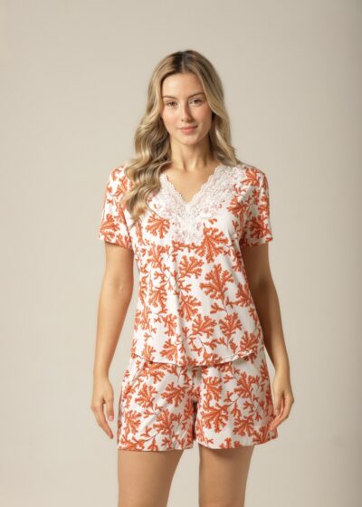 Conjunto Short M. Curta - Fluity Galhos - Col. Calor do Dia