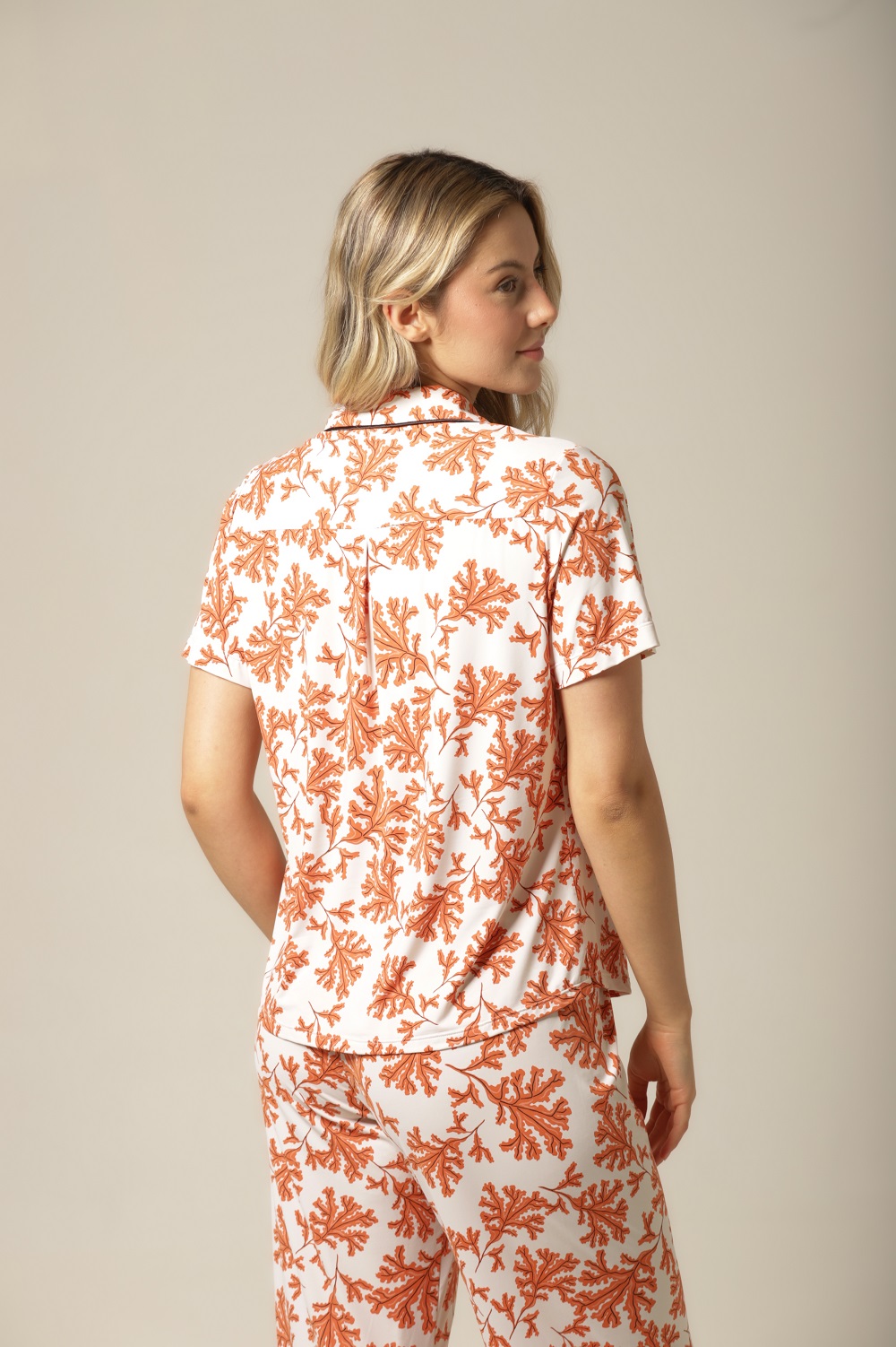 Conjunto Pijama Clássico - Fluity Galhos - Col. Calor do Dia - Imagem 3