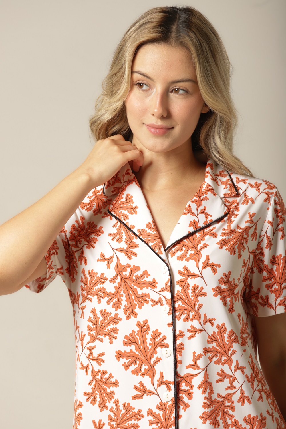 Conjunto Pijama Clássico - Fluity Galhos - Col. Calor do Dia - Imagem 2