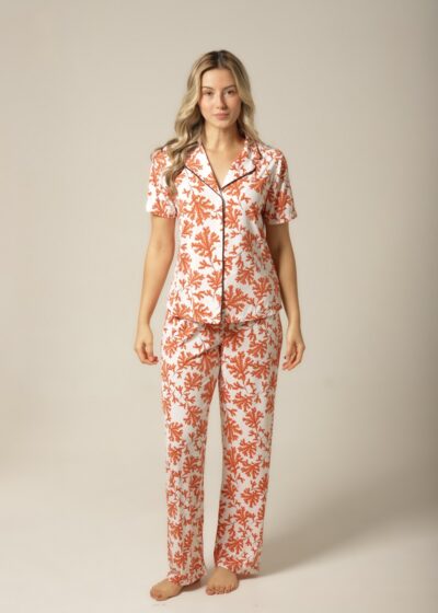 Conjunto Pijama Clássico - Fluity Galhos - Col. Calor do Dia