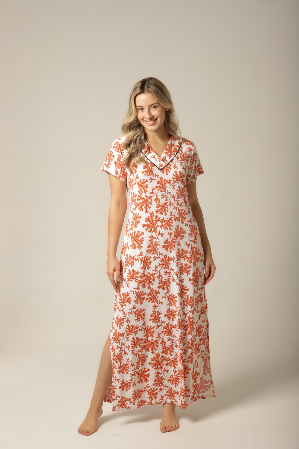 Kaftan Manga - Fluity Galhos - Col. Calor do Dia - Imagem 2