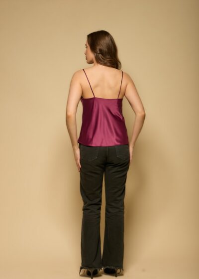 Alternative view of Camisete de Cetim Botões -  Uva - Col. Despertar