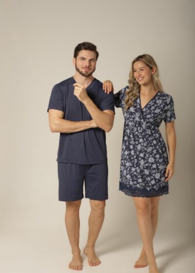 Alternative view of Conjunto Masculino Bermuda - Fluity Marinho - Col. Brisa do Mar