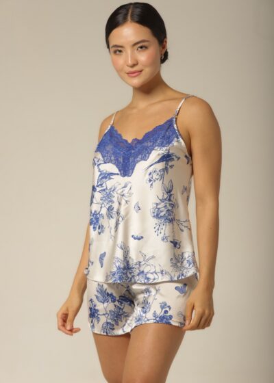 Alternative view of Conjunto Short Doll Alça - Cetim Floral - Col. Veraneio Chic