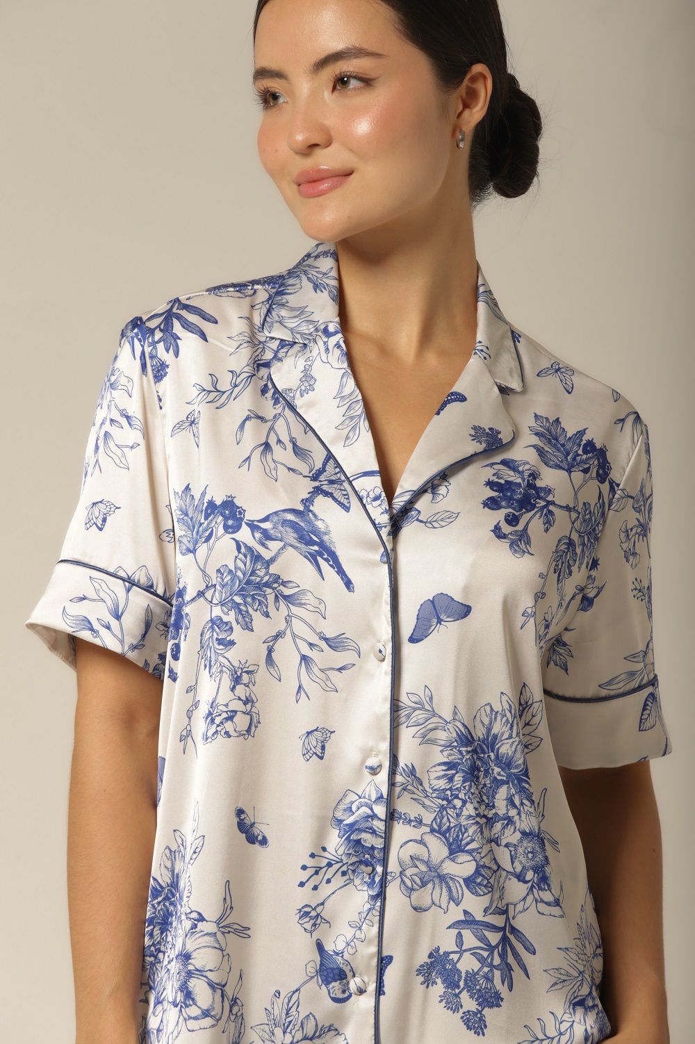 Conjunto Short Clássico - Cetim Floral - Col. Veraneio Chic - Imagem 5