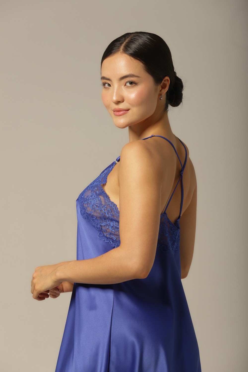 Camisola Curta - Cetim Azul - Col. Veraneio Chic - Imagem 6