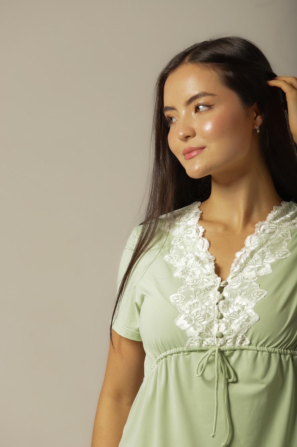 Conjunto Pijama Capri - Fluity Verde - Col. Estação Leve - Imagem 3