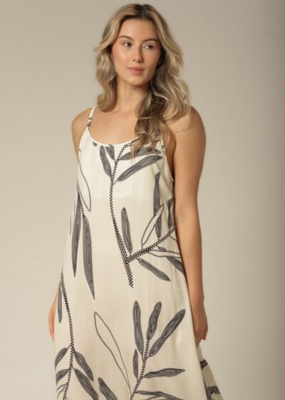 Kaftan Alça - Rayon Floral - Col. Sombra e Água