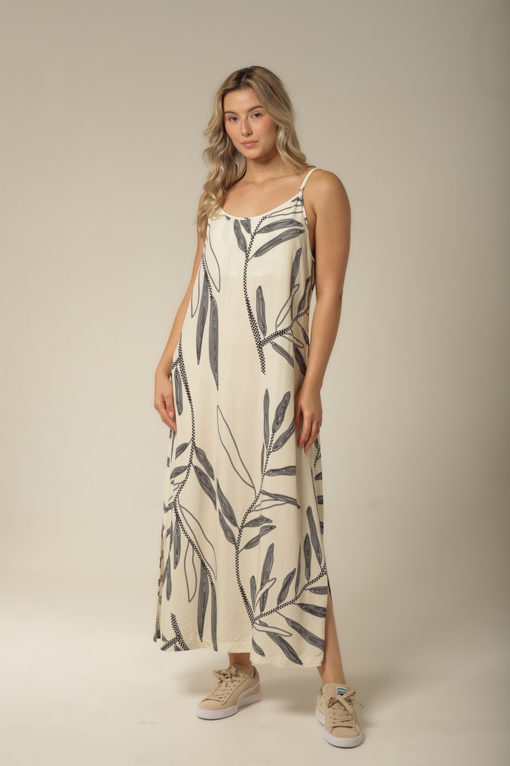 Kaftan Alça - Rayon Floral - Col. Sombra e Água - Imagem 3