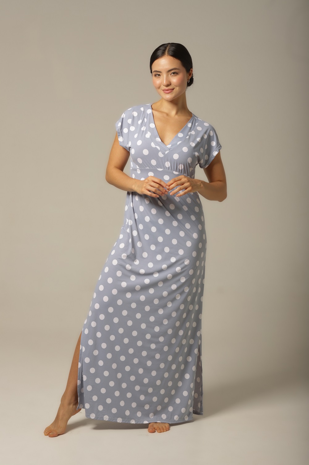 Kaftan Manga - Fluity Poá - Col. Verão Essencial