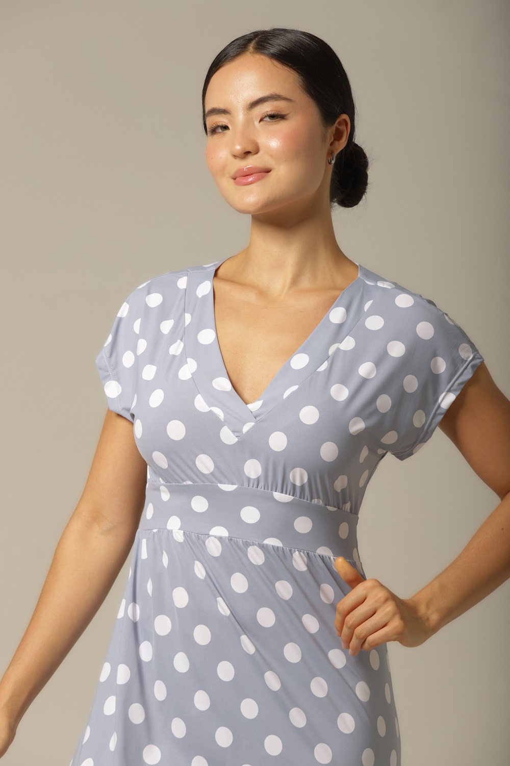 Kaftan Manga - Fluity Poá - Col. Verão Essencial - Imagem 4