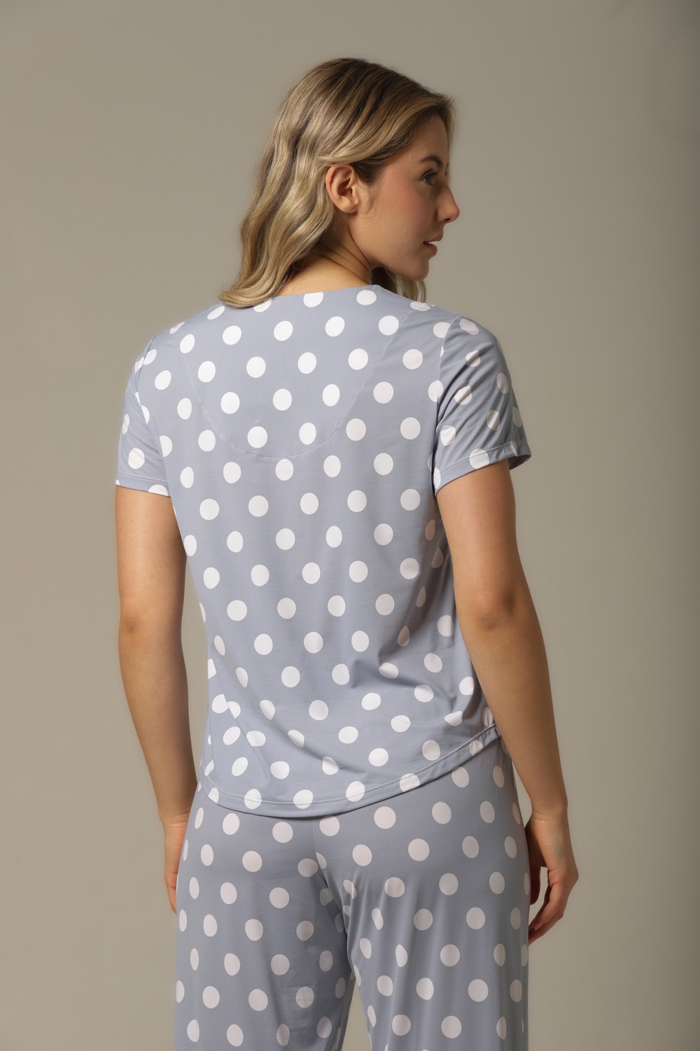 Conjunto Pijama M.Curta - Fluity Poá - Col. Verão Essencial - Imagem 4