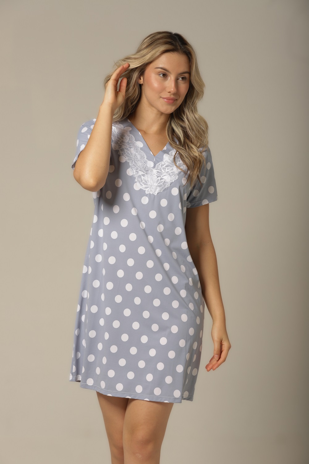 Bata Curta - Fluity Poá - Col. Verão Essencial - Imagem 4