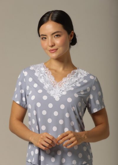 Conjunto Short M.Curta - Fluity Poá - Col. Verão Essencial