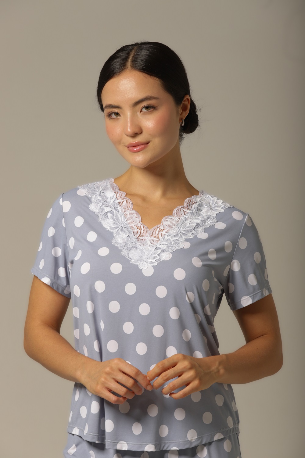 Conjunto Short M.Curta - Fluity Poá - Col. Verão Essencial