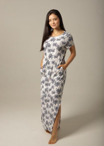 Kaftan Manga - Fluity Coqueiros - Col. Areia e Alma