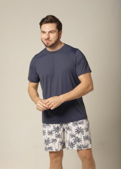 Alternative view of Conjunto Masculino Bermuda - Fluity Coqueiros - Col. Areia e Alma