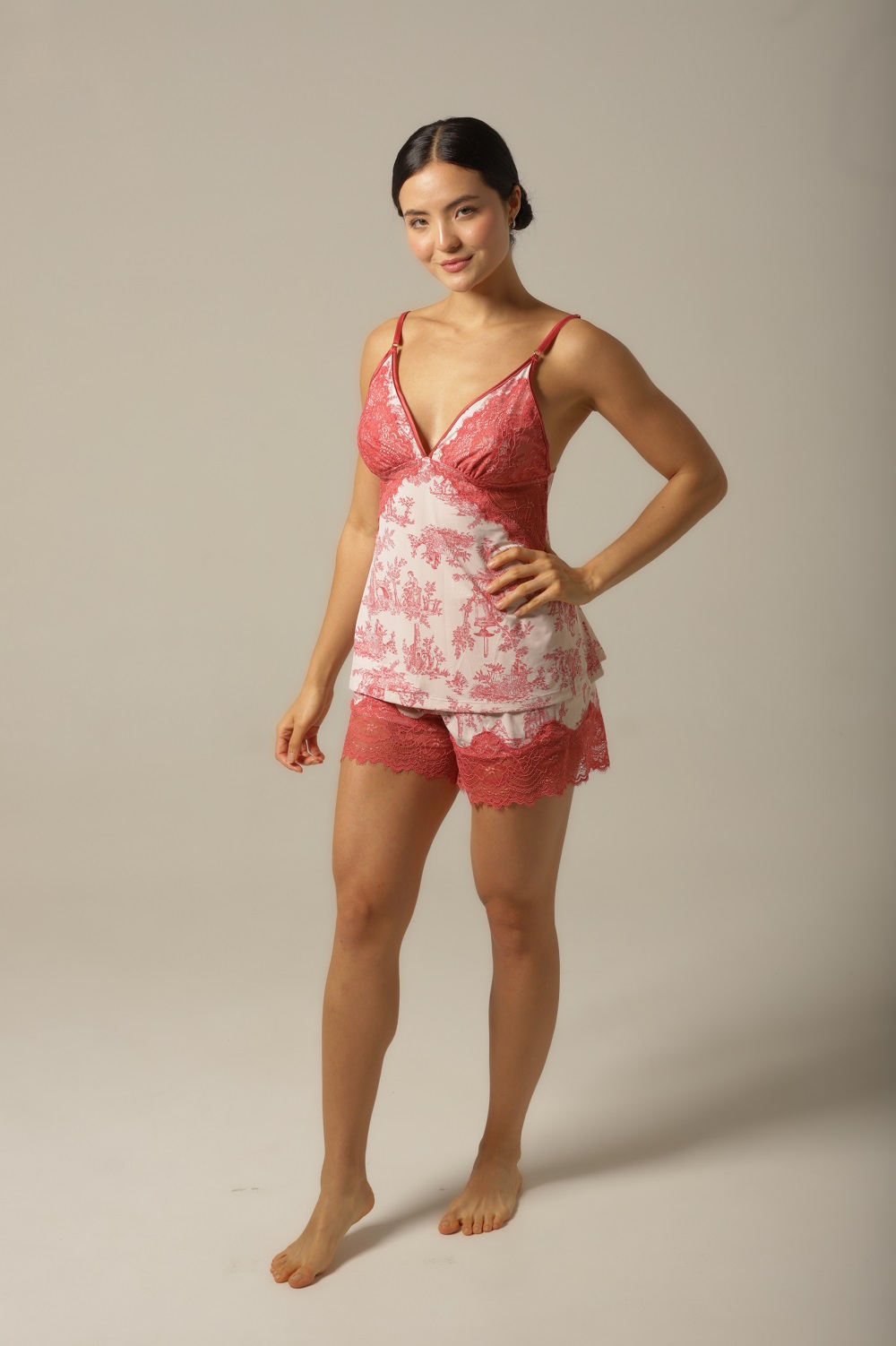 Conjunto Short Doll Alça - Fluity Toile - Col. Cor do Sol - Imagem 4