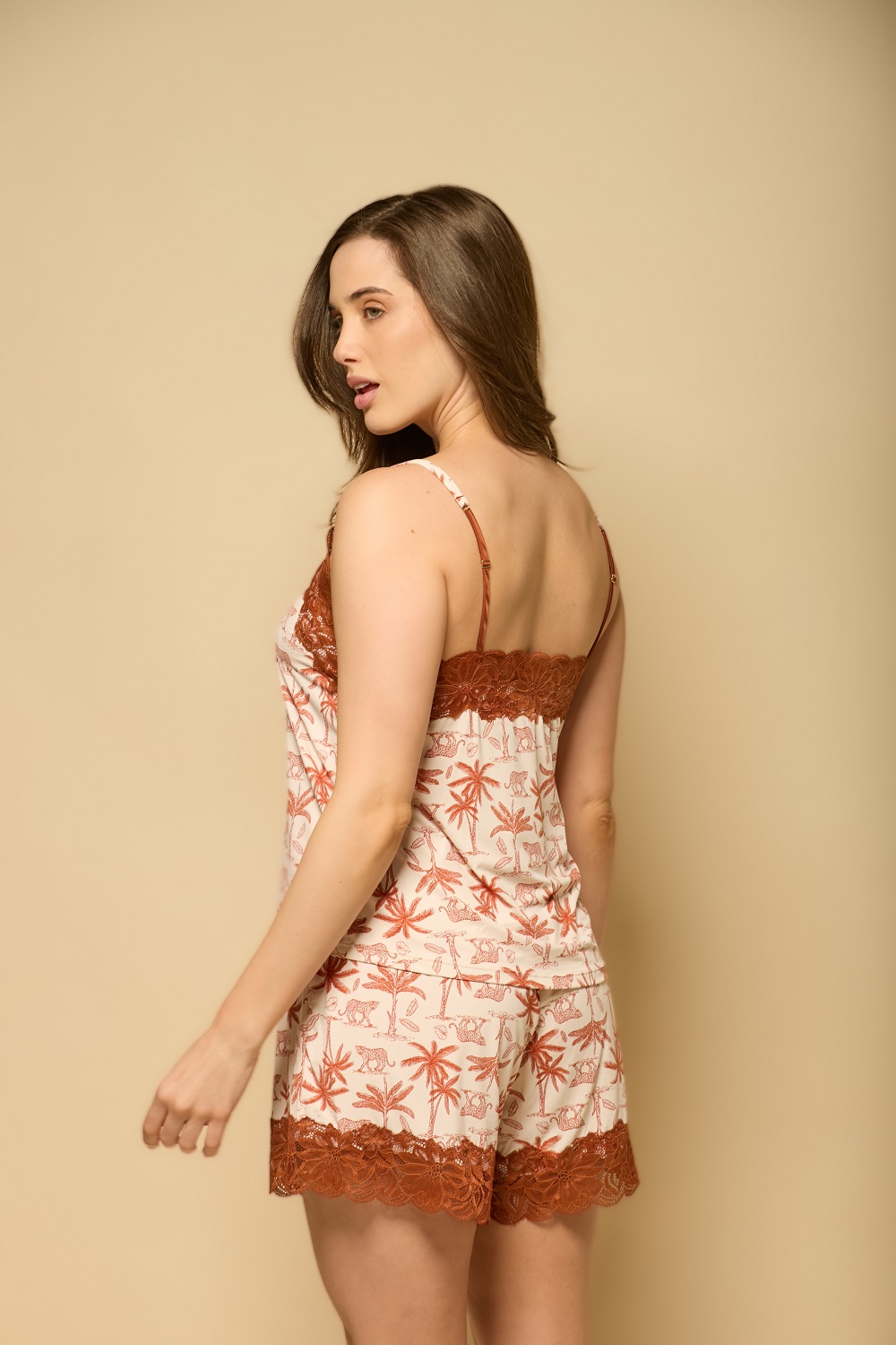 Short Doll Fluity Coleção Respira com Renda e Estampa Floral - Imagem 3